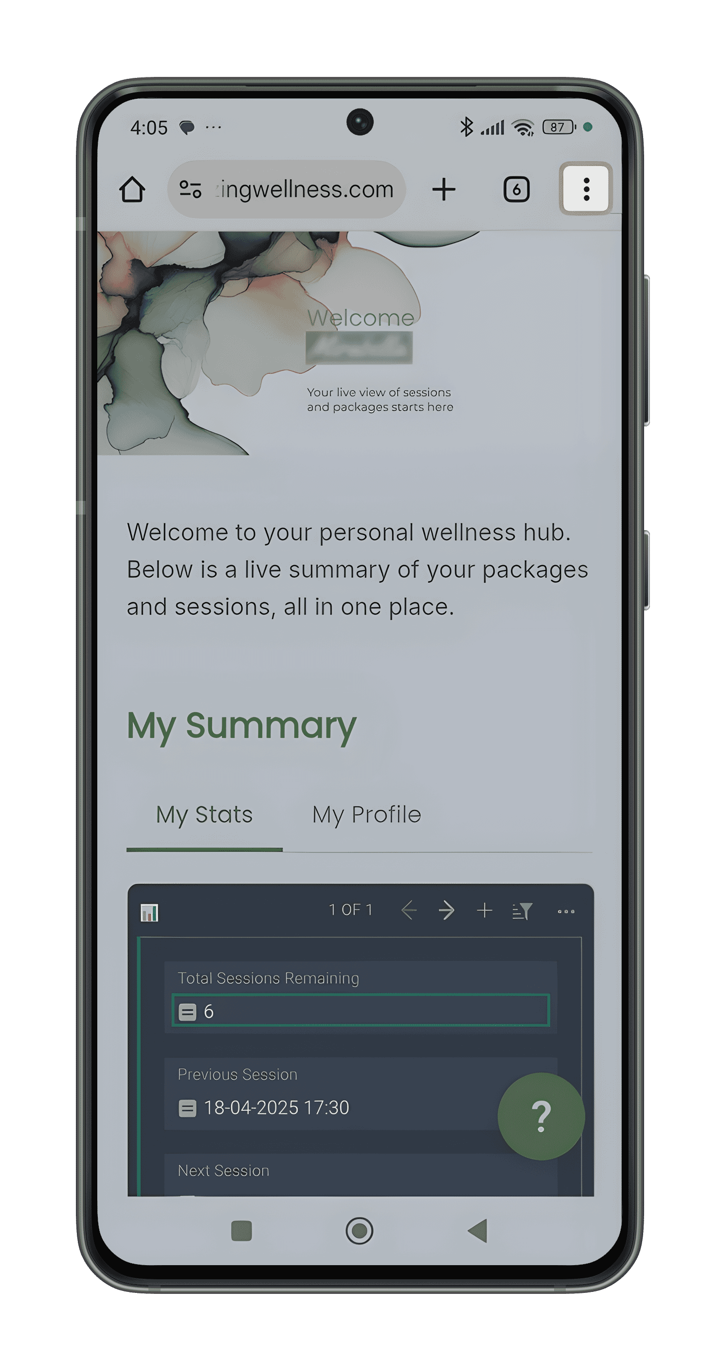 Android Chrome menu icon