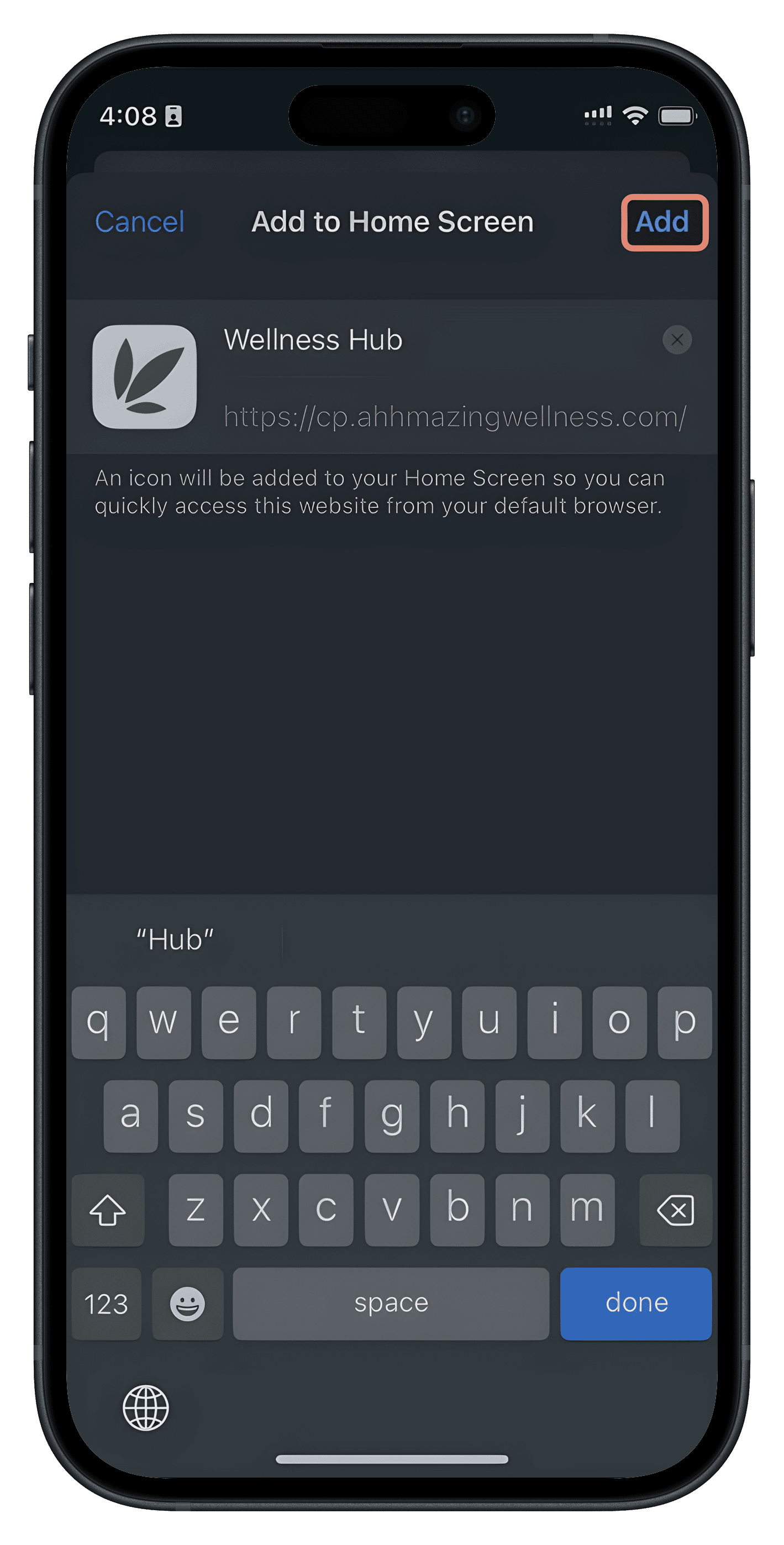 iOS add shortcut confirmation