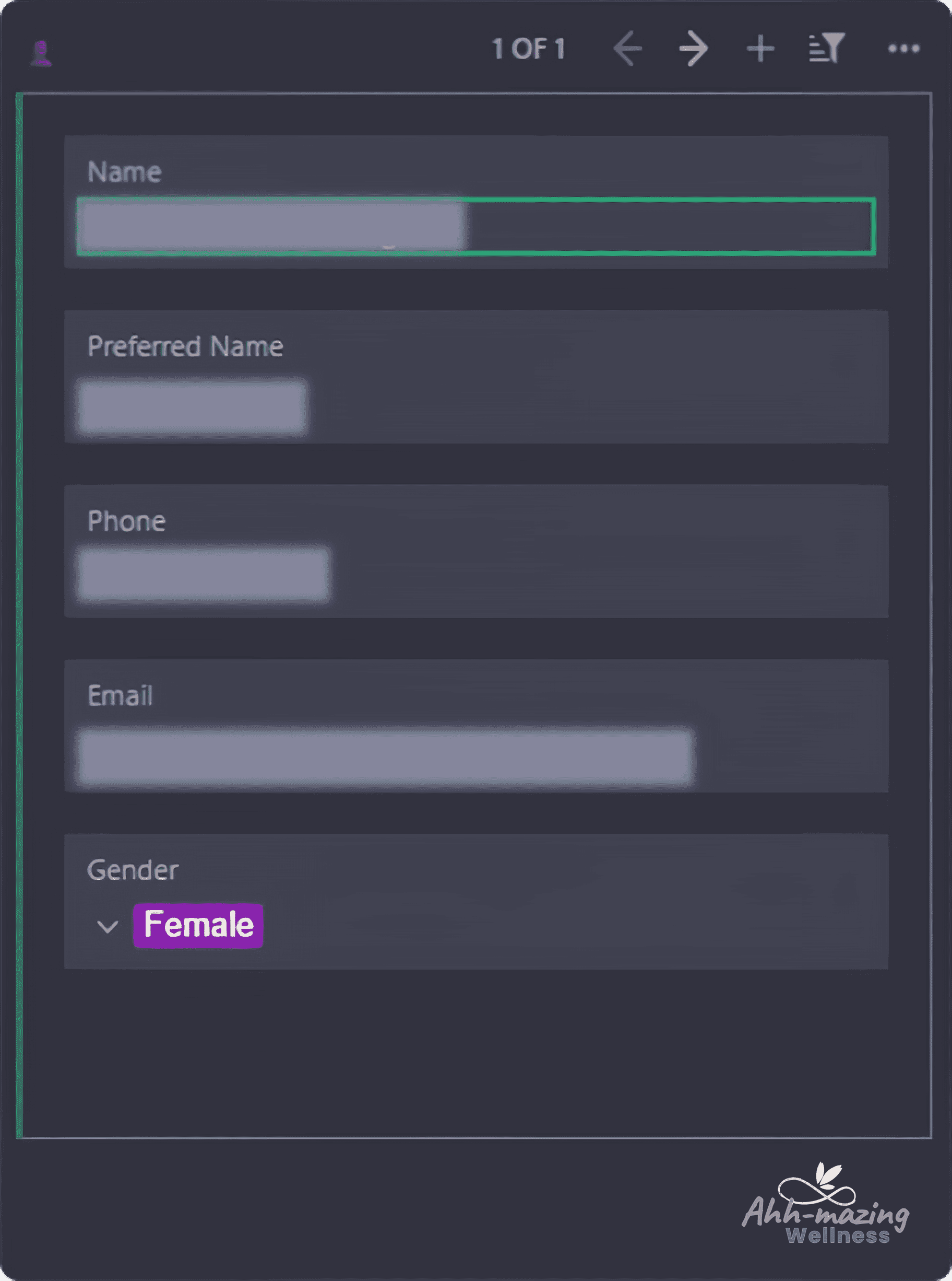 My Profile card showing personal details.